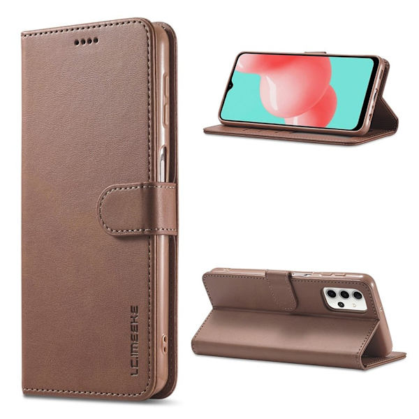 LC.IMEEKE Samsung Galaxy A32 flip case - Ruskea Brown