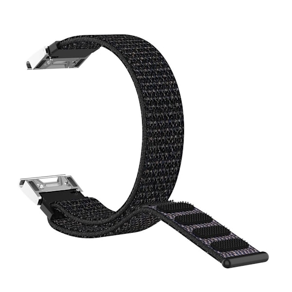 Garmin Fenix 5 / Forerunner 935 / Quatrix 5 / Quatrix 5 Sapphire / Approach S60 22mm klockband av nylon - Svart Svart