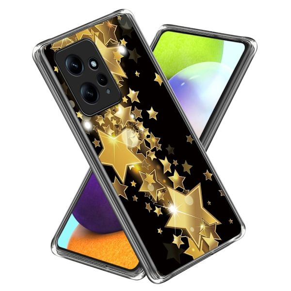 Deco Xiaomi Redmi Note 12 deksel - Gylne Stjerner Gold