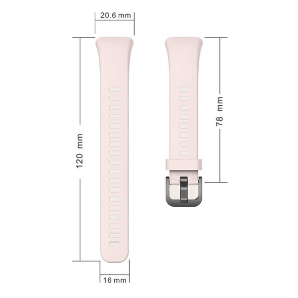 Huawei Band 6 silikoneurrem med klart cover - Lyserød Pink