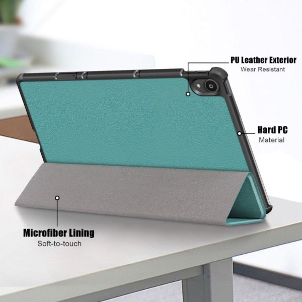 Lenovo Tab P11 tri-fold leather flip case - Green Grön