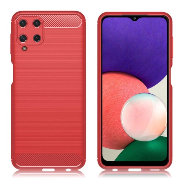 Carbon Flex Etui Samsung Galaxy A22 4G - Rød Red