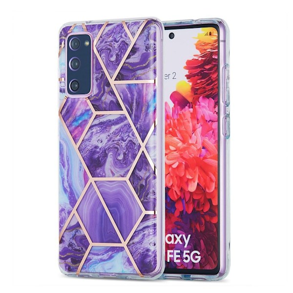 Marble design Samsung Galaxy S20 FE 5G / Samsung Galaxy S20 FE kotelot - Violetti Purple