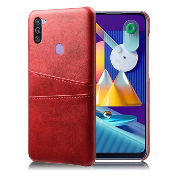 Dual Card Etui Samsung Galaxy M11 - Red Red