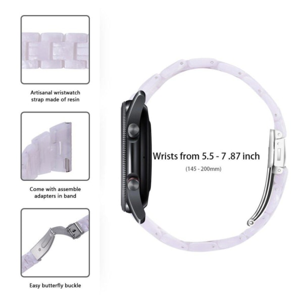 Samsung Galaxy Watch 3 (45mm) resin colorful watch band - White Vit