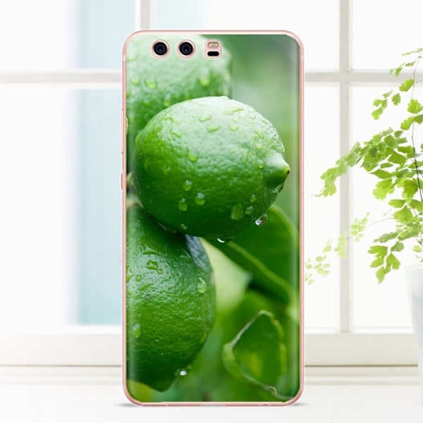 Huawei P10 Lite Ultra cool og robust cover - Lemon frugter Green