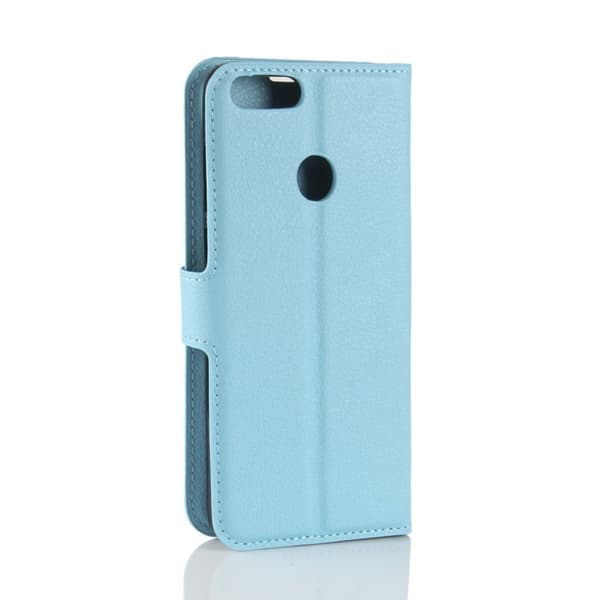 Huawei P Smart Etui laget av kunstlær og silikon - Blå Blue