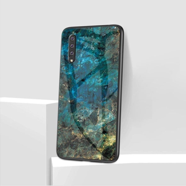 Fantasy Marmor Samsung Galaxy A50 skal - Smaragd Grön