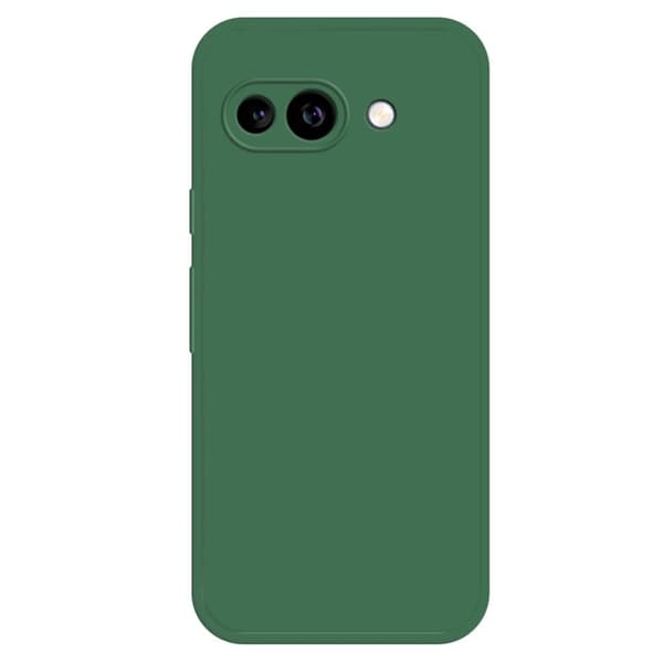Google Pixel 9a fleksibelt etui med rett kantbeskyttelse Telefondeksel - Midnattsgrønn Green