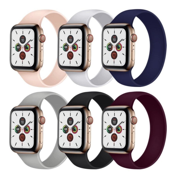 Elegant silicone watch band for Apple Watch Series 5 / 4 44mm - Svart