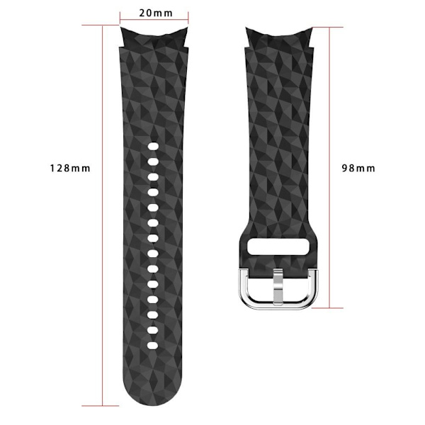 Samsung Galaxy Watch 5 / 5 Pro / 4 klockarmband i silikon i rombstil - Gul Gul