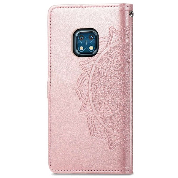 Mandala läder Nokia XR20 fodral - Rosa Rosa