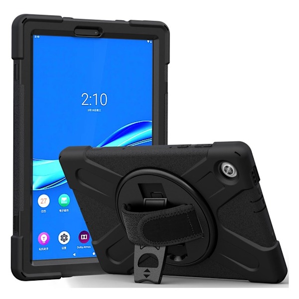Lenovo Tab M10 FHD Plus 360 vridbart silikonfodral - Svart Svart