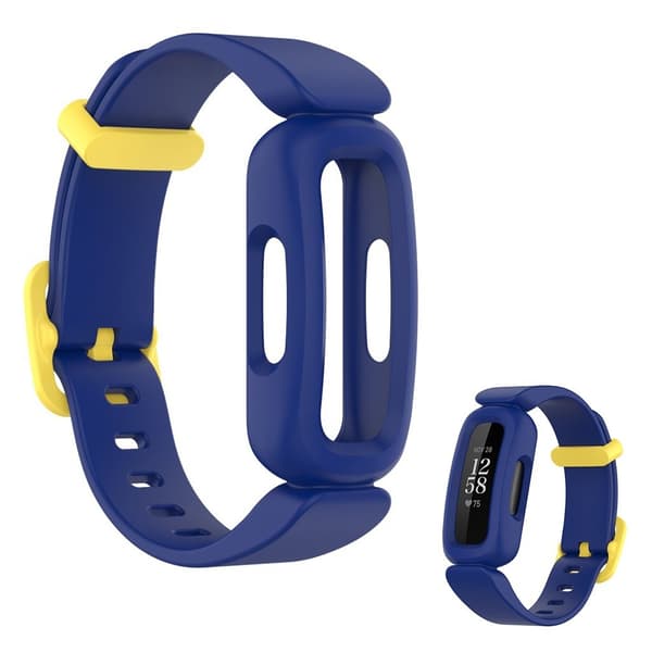 Fitbit Ace 3 / Inspire 2 integrated watch band - Dark Blue / Yellow Blå