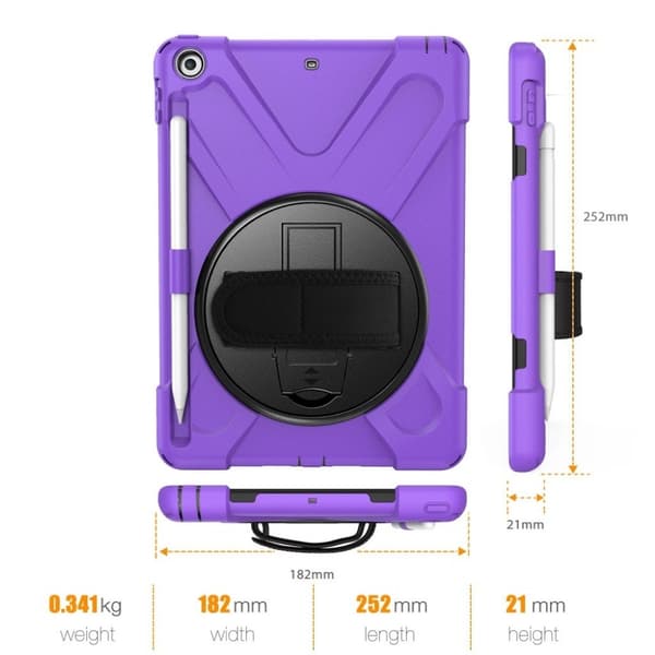iPad (2018) 360 yhdistelmäkotelo - Violetti Purple