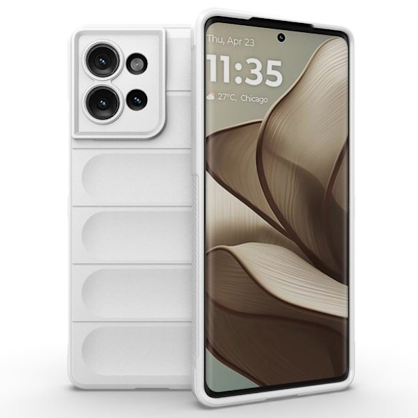 Mjukt greppformat Motorola Edge 50 skal - Vit Vit