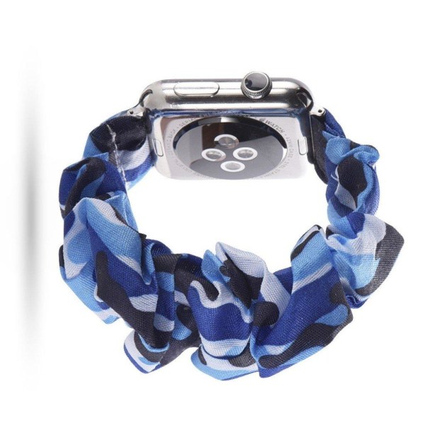 Apple Watch Series 5 40mm stof Mønster urrem - Mørkeblå Camoufla Blue