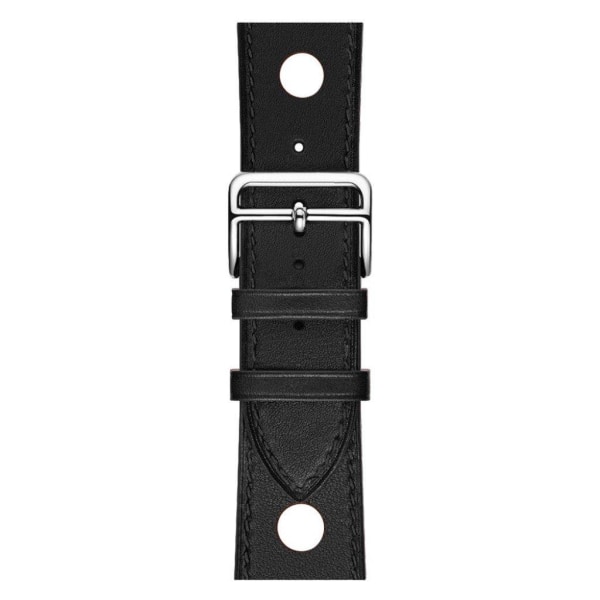 Apple Watch Series 4 40mm genuine leather three holes watch band Black