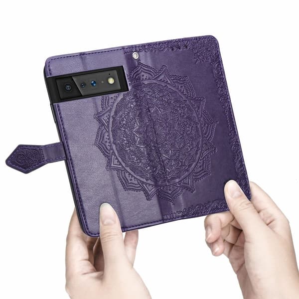 Mandala Google Pixel 6 Flippetui - Lilla Purple