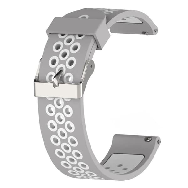 Samsung Galaxy Watch Active kaksivärinen kestävä ranneke - Harmaa / Valkoinen Silver grey