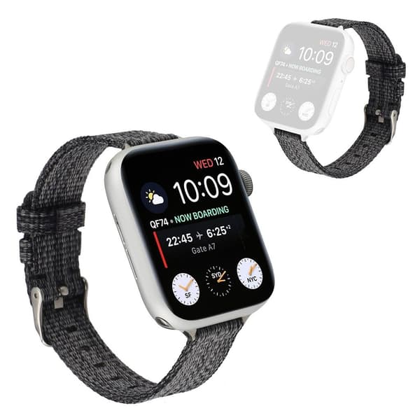 Apple Watch Series 6 / 5 40 mm urrem i nylon - Grå Silver grey