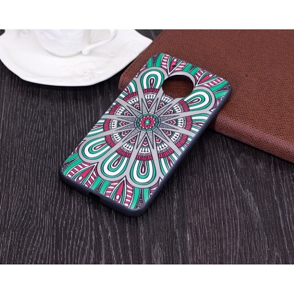 Motorola Moto G5 uniikki suojakuori - Abstrakti kukkakuvio Multicolor