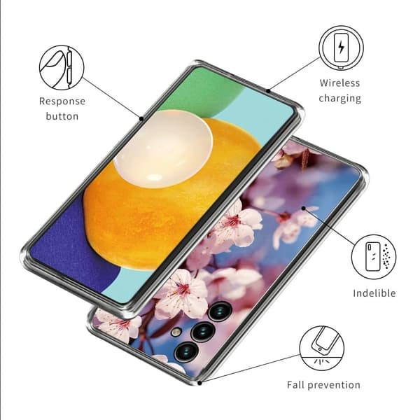 Deco Samsung Galaxy A24 4G skal - Persikoblomma Rosa