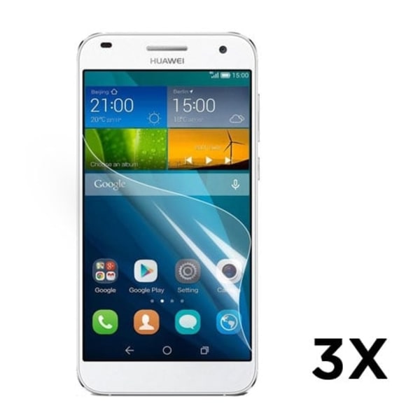 Skjermbeskyttere til Huawei Ascend G7. 3 stk. Transparent