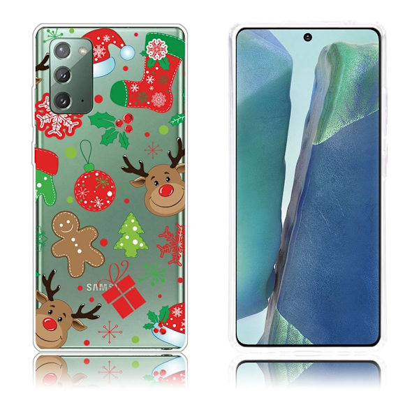 Juletaske til Samsung Galaxy Note 20 - Elg-Klistermærker Multicolor