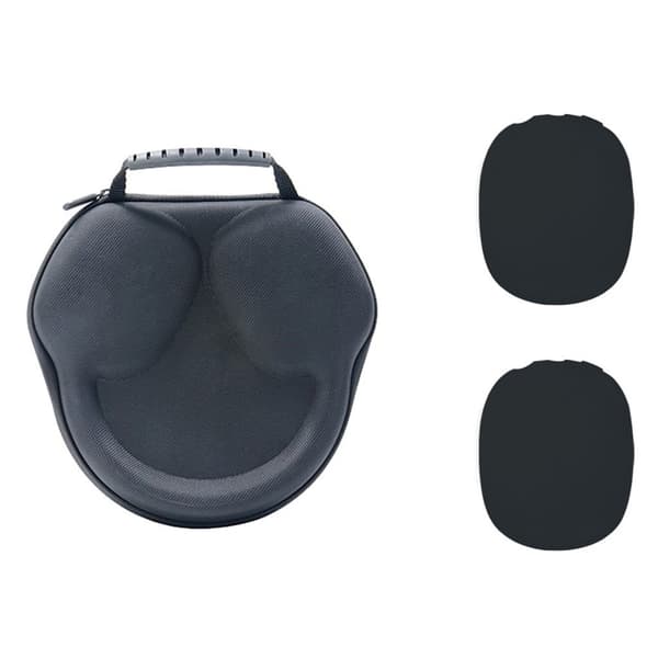 Airpods Max silikonisuojus + holkki - Musta Black