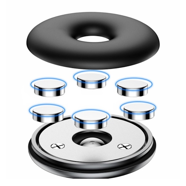 Universal 360 drejelig magnetisk bilholder - Sort Black