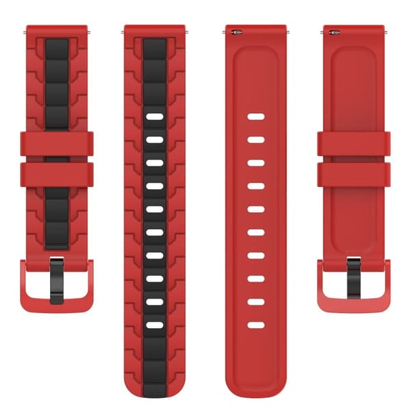Polar Pacer / Ignite 2 / Unite dobbeltfarvet silikoneurrem - Rød / Sort Red