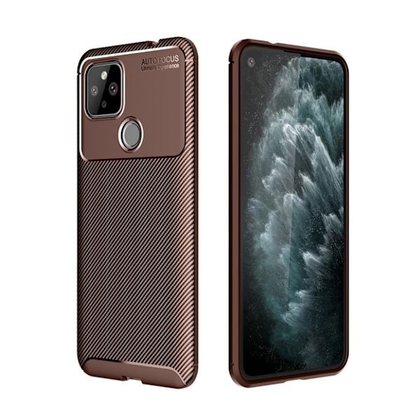 Carbon Shield Google Pixel 5 XL Etui - Brun Brown