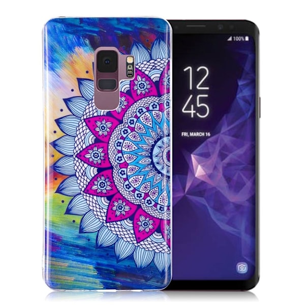Samsung Galaxy S9 Skal med ett unikt motiv - Färgad mandala multifärg