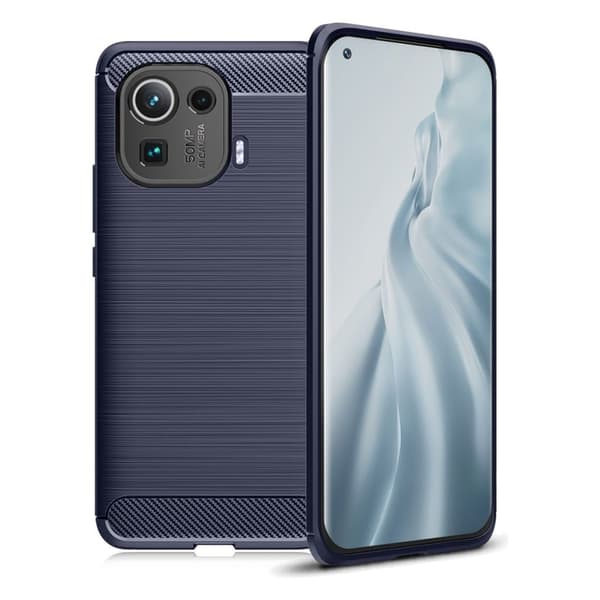 Carbon Flex Suojakotelo Xiaomi Mi 11 Pro - Sininen Blue