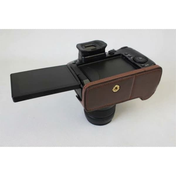 Panasonic Lumix DC-GH5 beskyttelsesetui i kunstlæder - Kaffe Brown