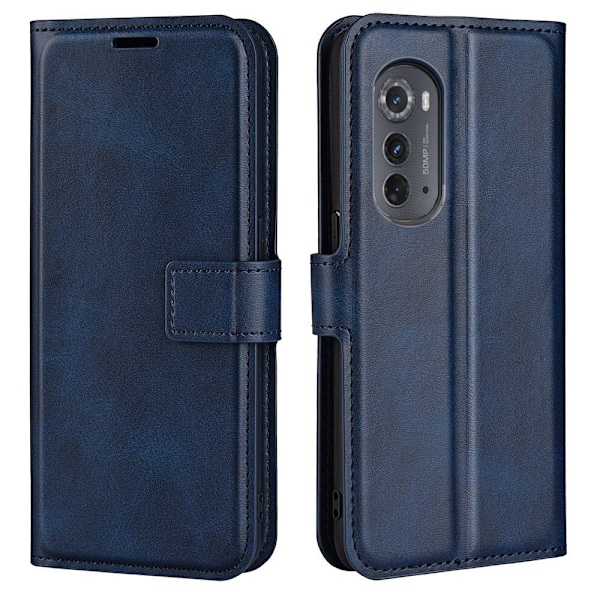 Lompakko Nahkakotelo For Motorola Moto Edge 2022 - Sininen Blue