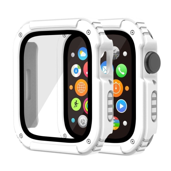 Apple Watch 40 mm cover med hærdet glas - Hvid White