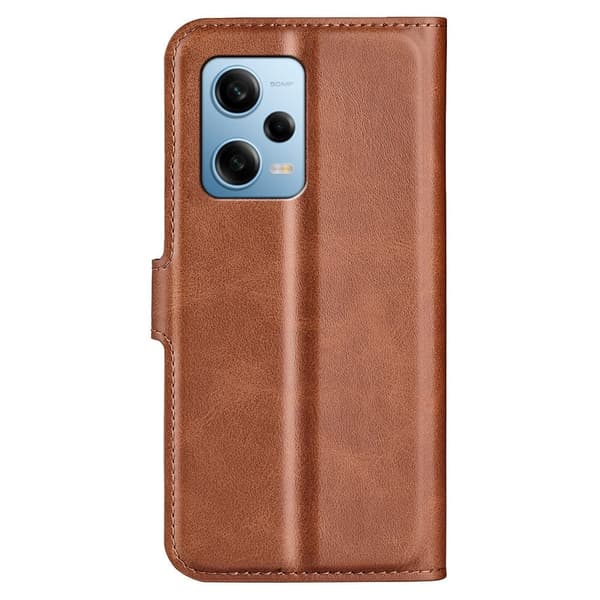 Hållbart konstläder Xiaomi Redmi Note 12 Pro fodral med plånbok - Brun Brun