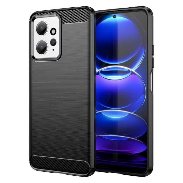 Carbon Flex Etui Xiaomi Redmi Note 12 - Svart Black