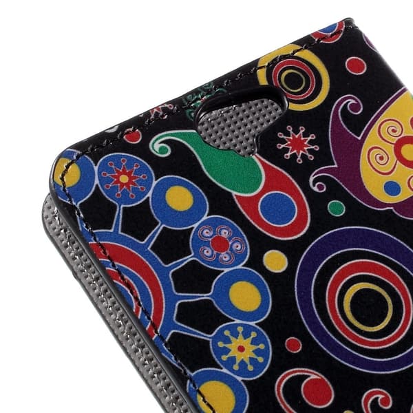 Moberg HTC One A9 Lær Etui - Paisley Blomster Multicolor