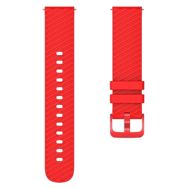 22mm Universal tekstuurikuvioinen silikonihihna - Punainen Red
