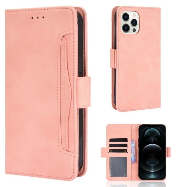 Modernt iPhone 13 Pro Max fodral med plånbok - Rosa Rosa