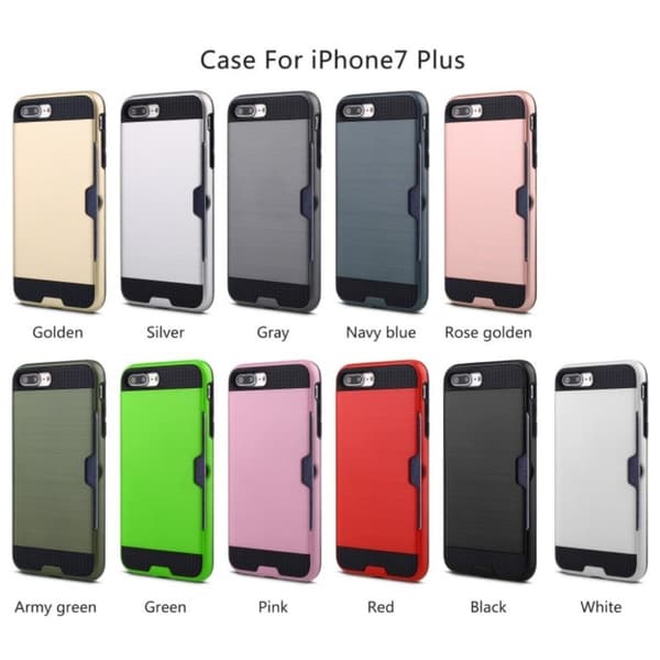 Erik fleksibelt hybriddeksel for iPhone 7 Plus / 8 Plus - Hvit White