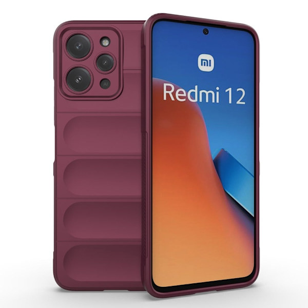 Mjukt greppformat Xiaomi Redmi 12 skal - Röd Röd
