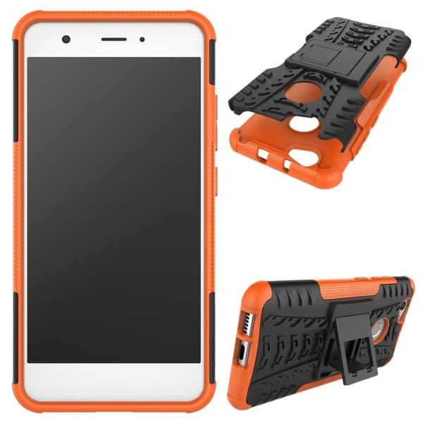 Huawei Nova holdbart hybridcover m. kickstand -  Orange Orange