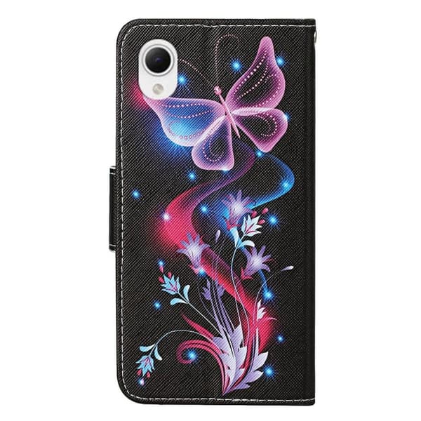 Wonderland Samsung Galaxy A23e Flip Etui - Fluorescent Sommerfugle Multicolor