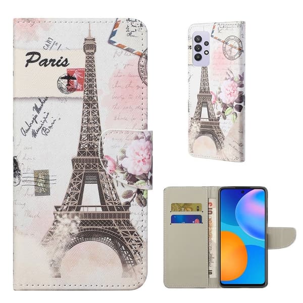 Wonderland Samsung Galaxy A32 Flip etui - Tårn Multicolor