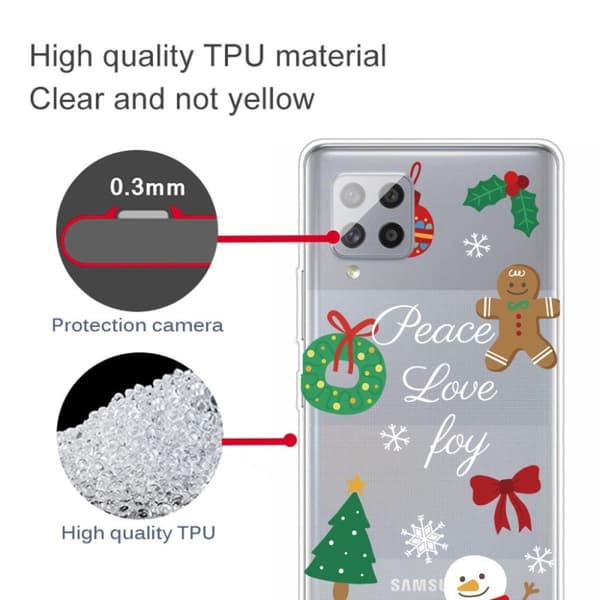 Juletaske til Samsung Galaxy A42 5g - Snemand Og Træ Multicolor