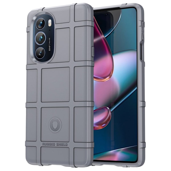 Rugged Shield Motorola Edge X30 skal - Silver/Grå Silvergrå